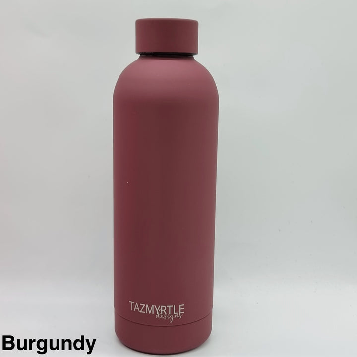 Tazmyrtle Insulated Drink Bottles 500Ml Burgundy