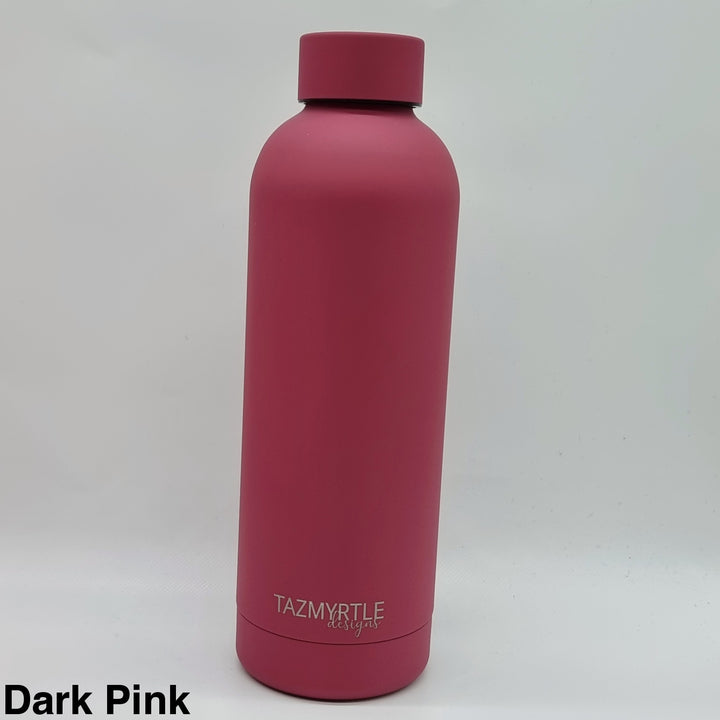 Tazmyrtle Insulated Drink Bottles 500Ml Dark Pink