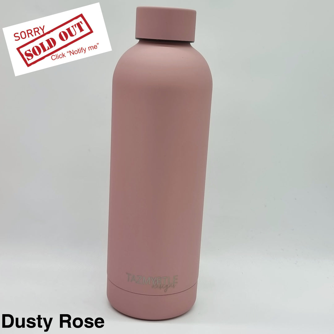 Tazmyrtle Insulated Drink Bottles 500Ml Dusty Rose