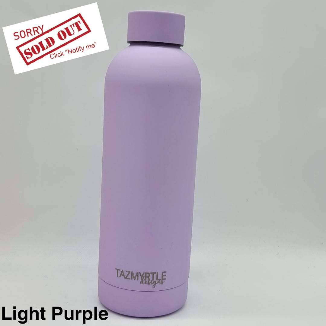 Tazmyrtle Insulated Drink Bottles 500Ml Light Purple
