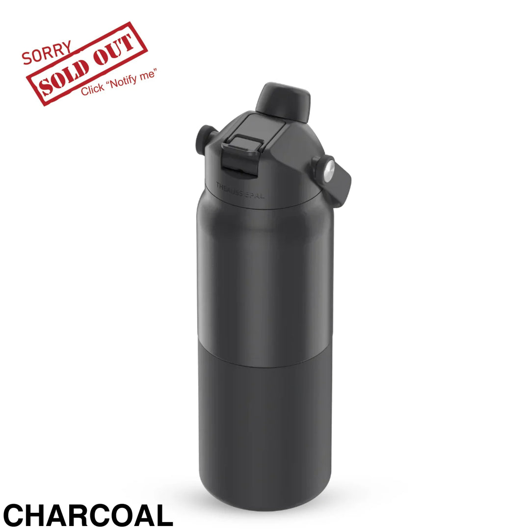The Aussie Pal Cooler Pal Insulated Bottle 1L Charcoal
