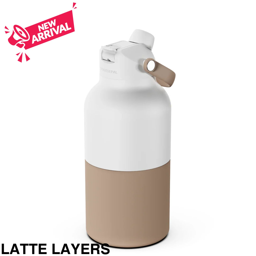 The Aussie Pal Cooler Pal Insulated Bottle 2L Latte Layers