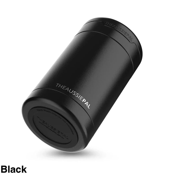 The Aussie Pal Cooler Insulated Stubby Holder Black