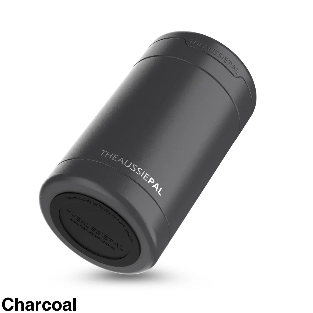 The Aussie Pal Cooler Pal Insulated Stubby Holder Charcoal