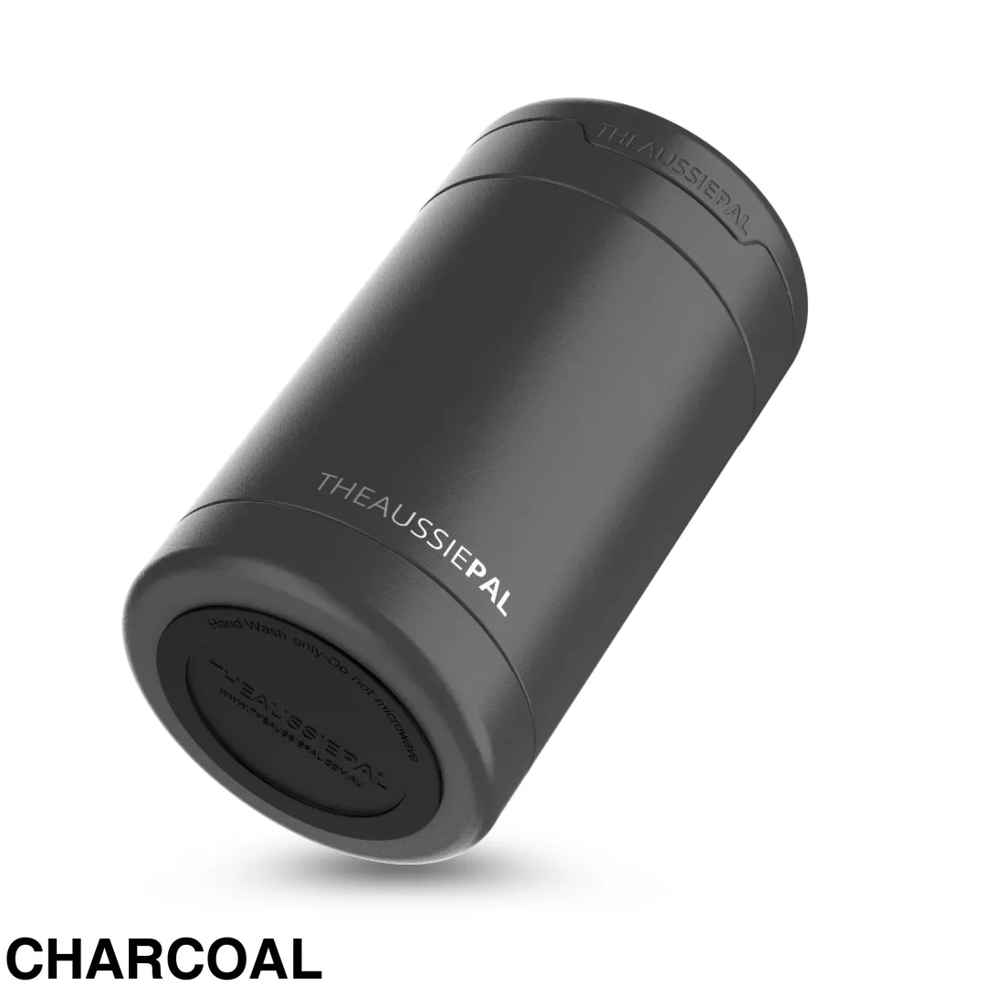 The Aussie Pal Cooler Pal Insulated Stubby Holder Charcoal