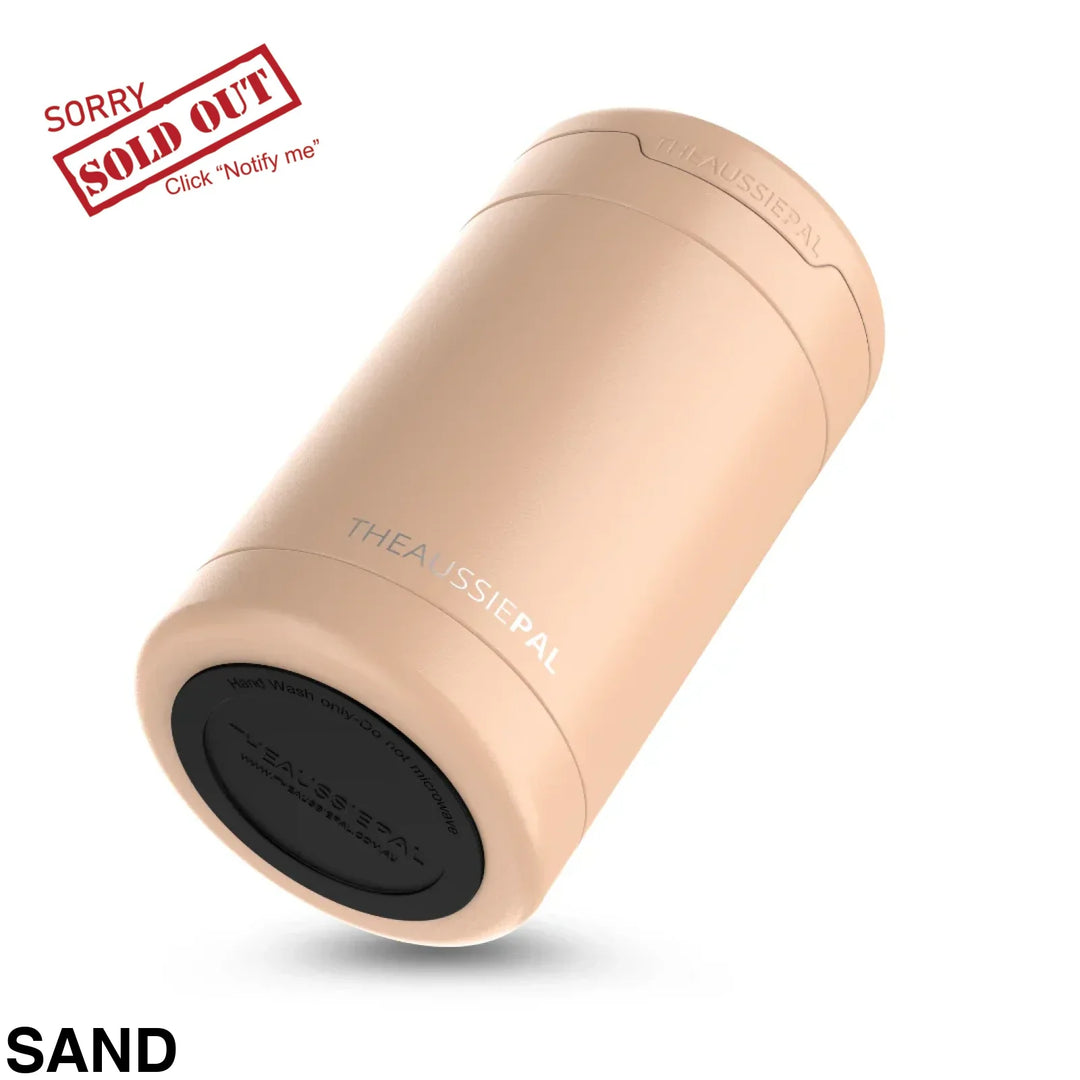 The Aussie Pal Cooler Insulated Stubby Holder Sand