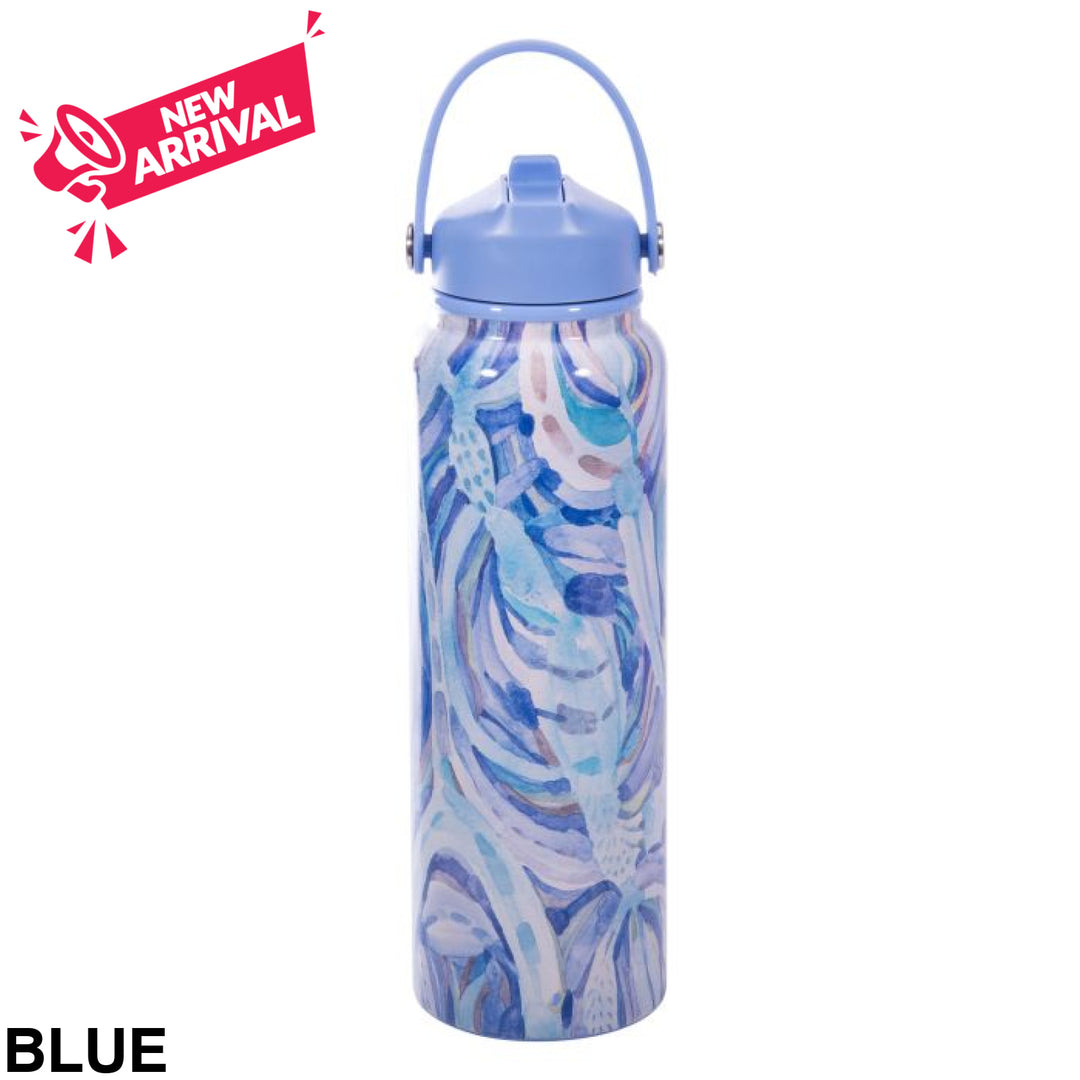 The Australian Collection - Insulated Leakproof 1 Litre Bottle - Tara Axford Blue
