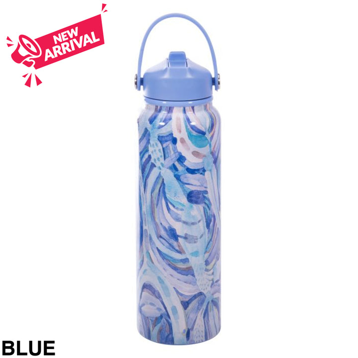 The Australian Collection - Insulated Leakproof 1 Litre Bottle - Tara Axford Blue