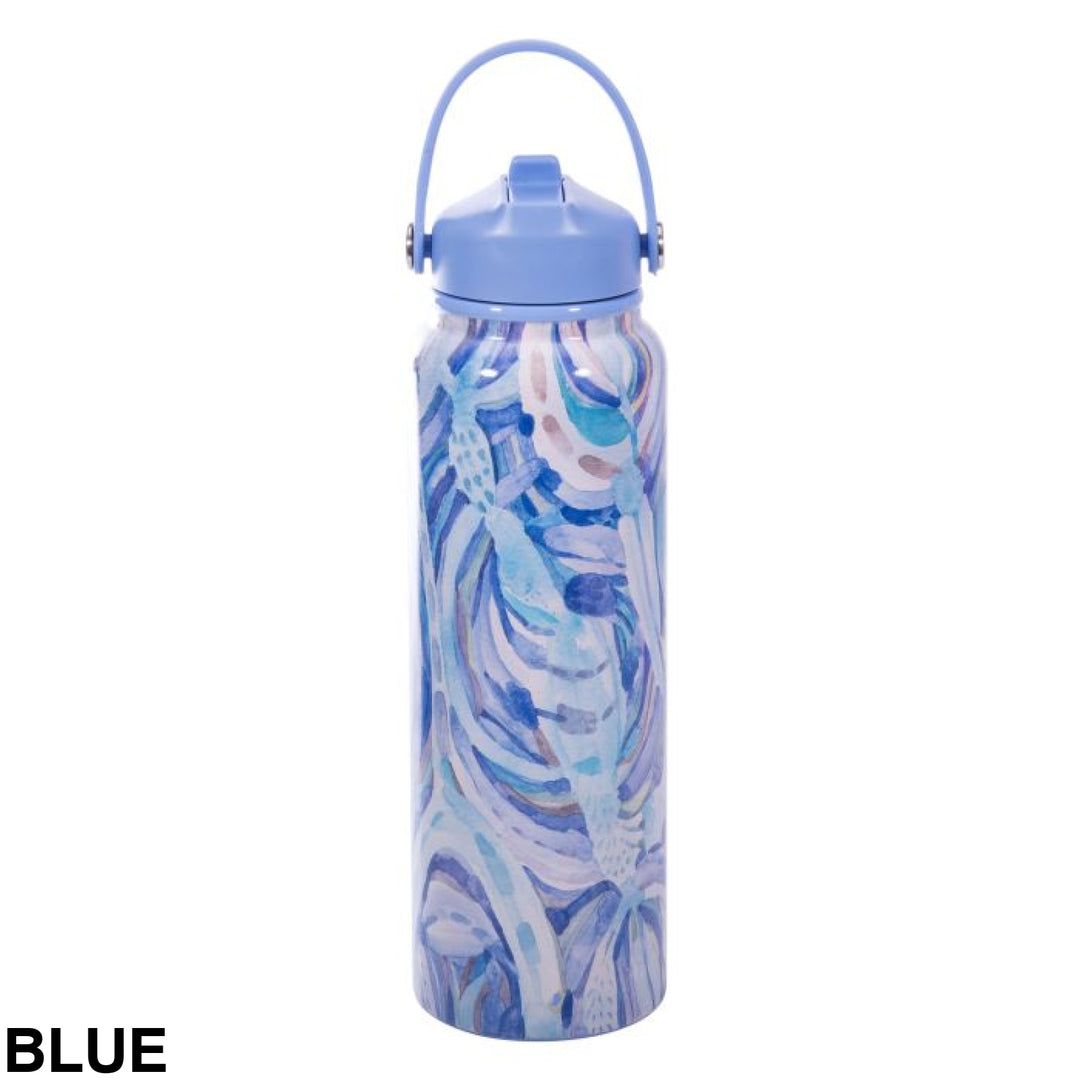 The Australian Collection - Insulated Leakproof 1 Litre Bottle - Tara Axford Blue