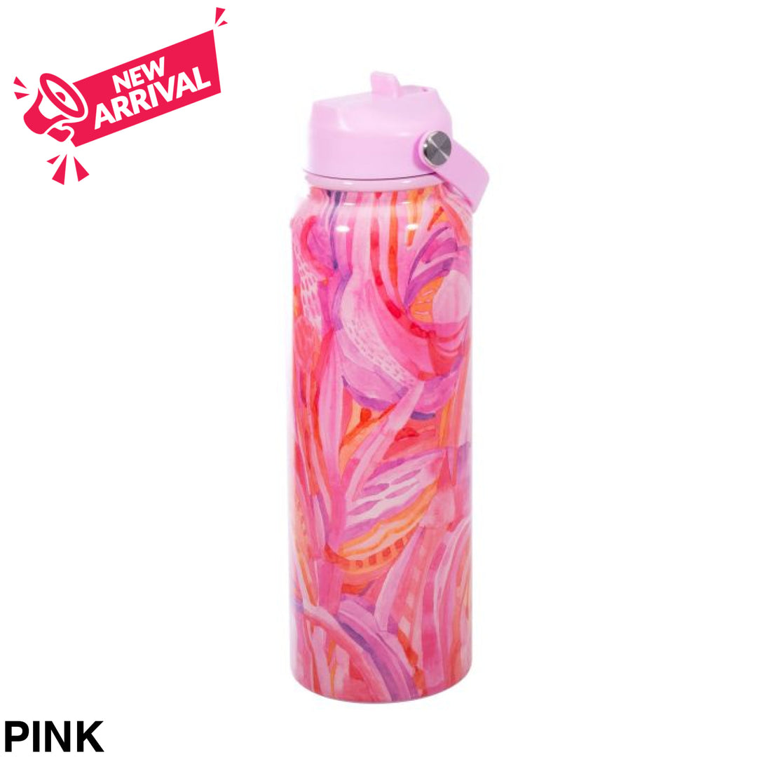 The Australian Collection - Insulated Leakproof 1 Litre Bottle - Tara Axford Pink