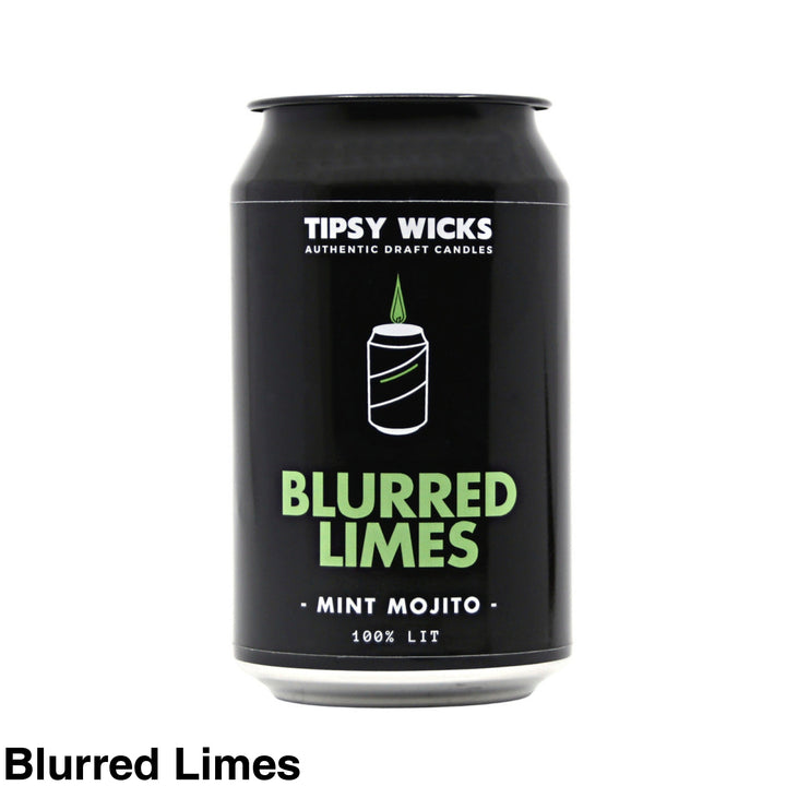 Tipsy Wicks Alcohol Scented Soy Wax Candle Blurred Limes