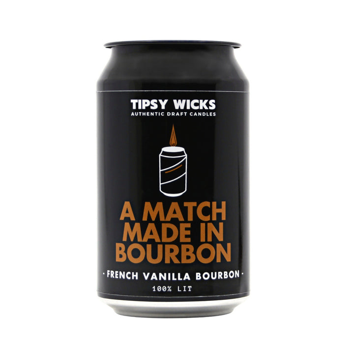 Tipsy Wicks Alcohol Scented Soy Wax Candle Match Made In Bourbon