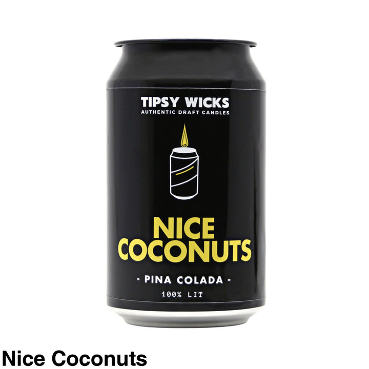 Tipsy Wicks Alcohol Scented Soy Wax Candle Nice Coconuts