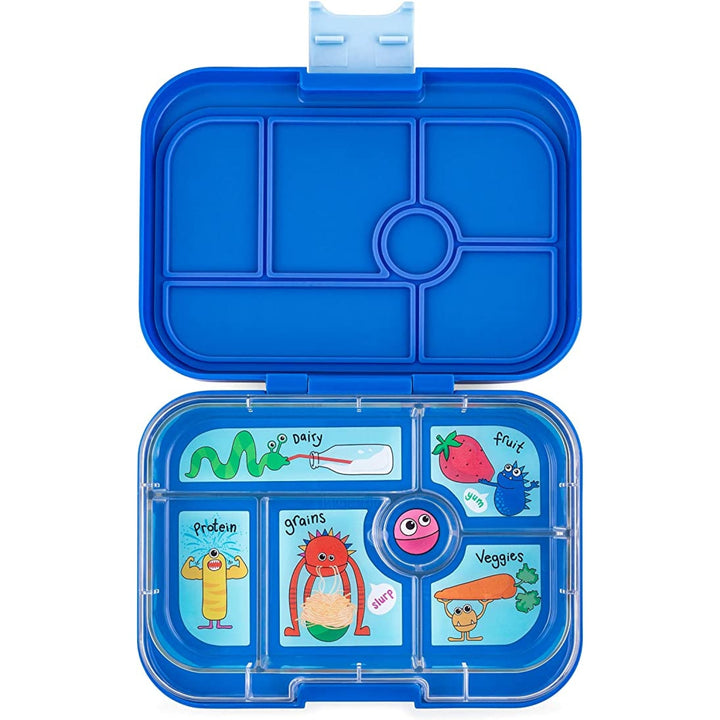 Yumbox Original 6 Compartment True Blue (Funny Monsters Tray)