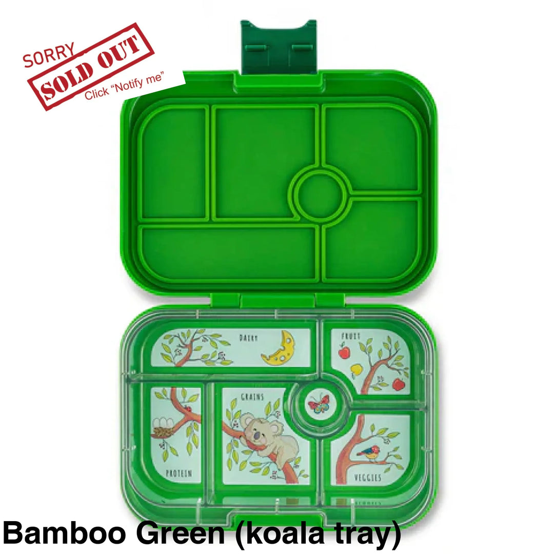 Yumbox Original 6 Compartment Bamboo Green (Koala Tray)