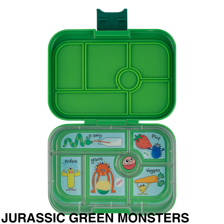 Yumbox Original 6 Compartment Jurassic Green Monsters