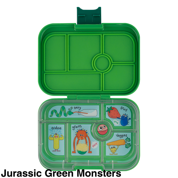 Yumbox Original 6 Compartment Jurassic Green Monsters