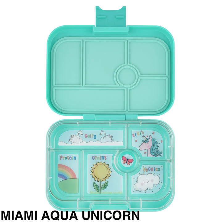 Yumbox Original 6 Compartment Miami Aqua Unicorn