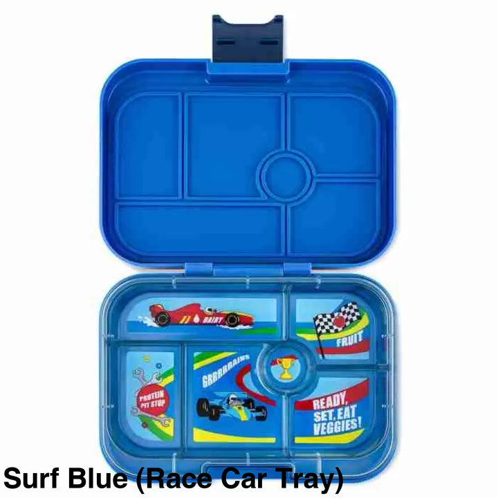 Yumbox Original 6 Compartment Surf Blue (Race Car Tray)