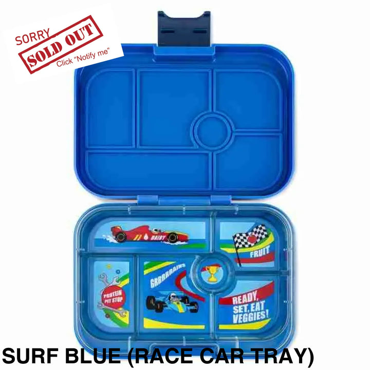 Yumbox Original 6 Compartment Surf Blue (Race Car Tray)