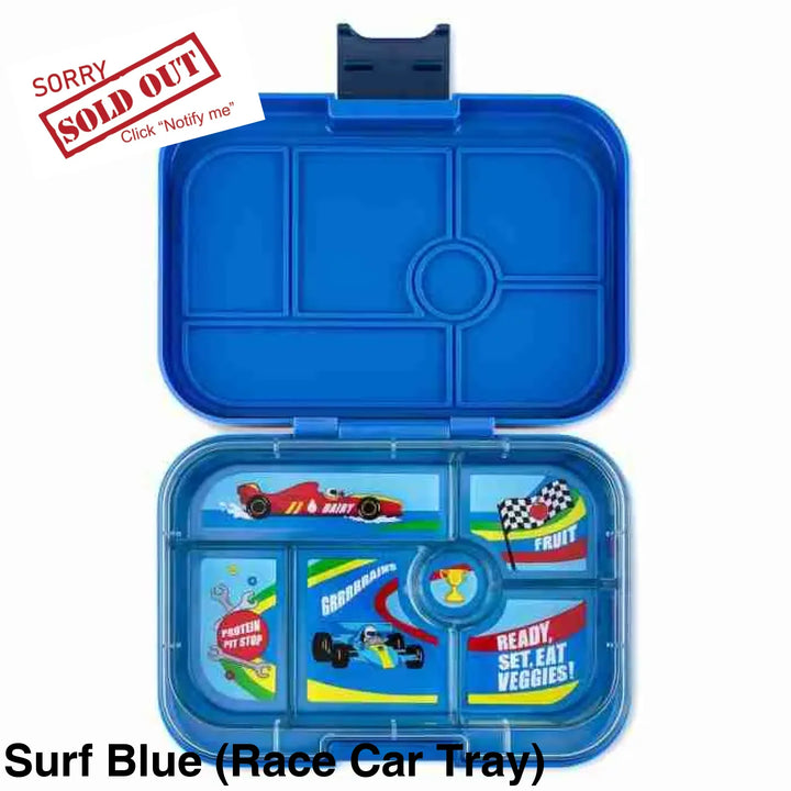 Yumbox Original 6 Compartment Surf Blue (Race Car Tray)