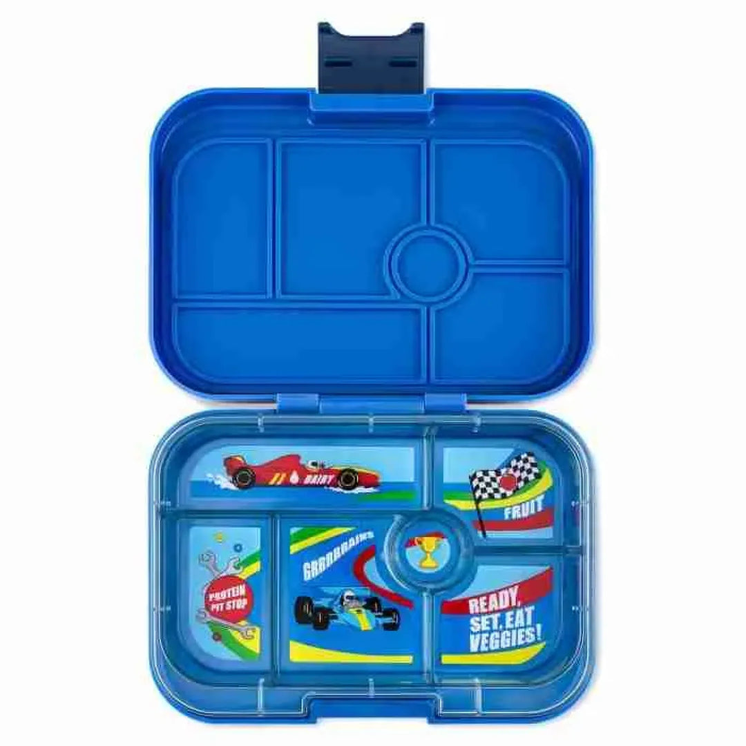 Yumbox Original 6 Compartment Surf Blue (Race Car Tray)