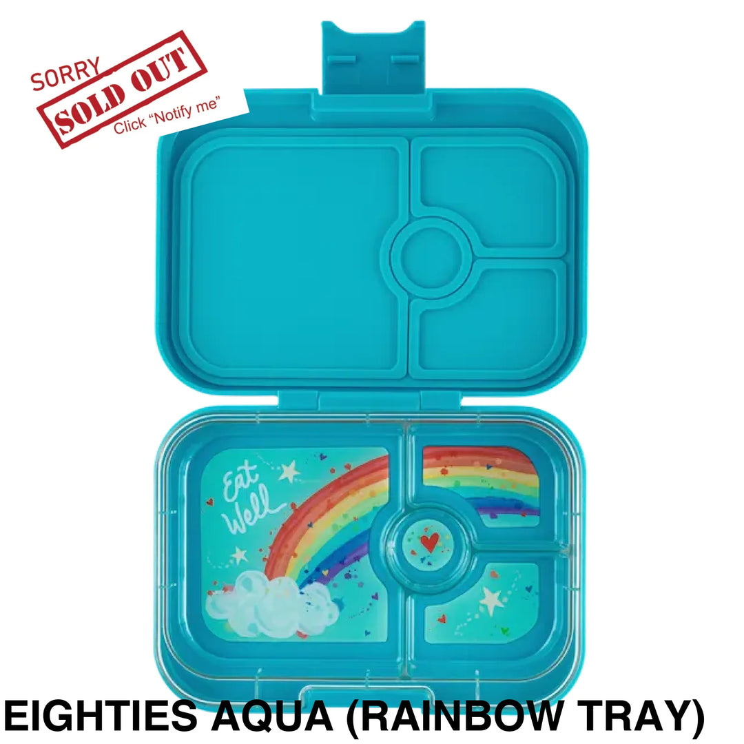 Yumbox Panino 4 Compartment Eighties Aqua (Rainbow Tray)