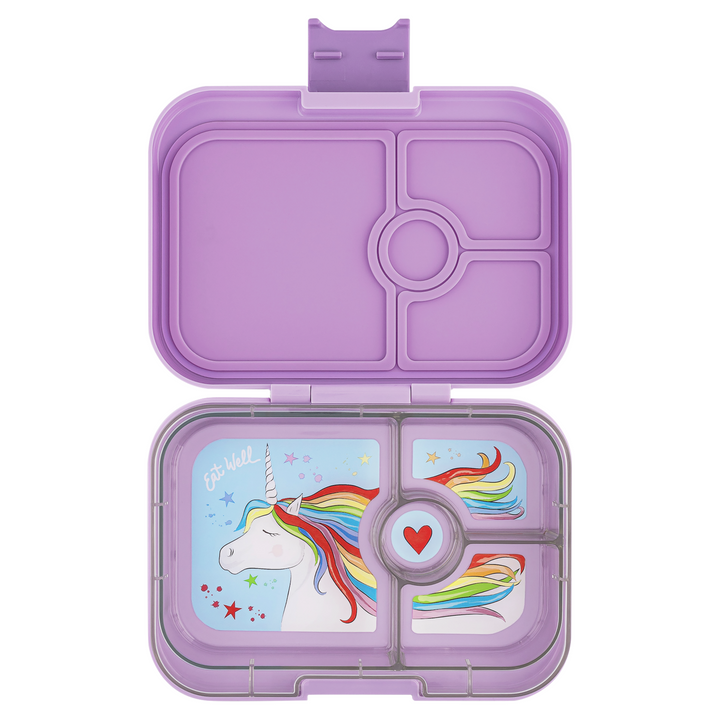 Yumbox Panino 4 Compartment Lavendar Purple Unicorn