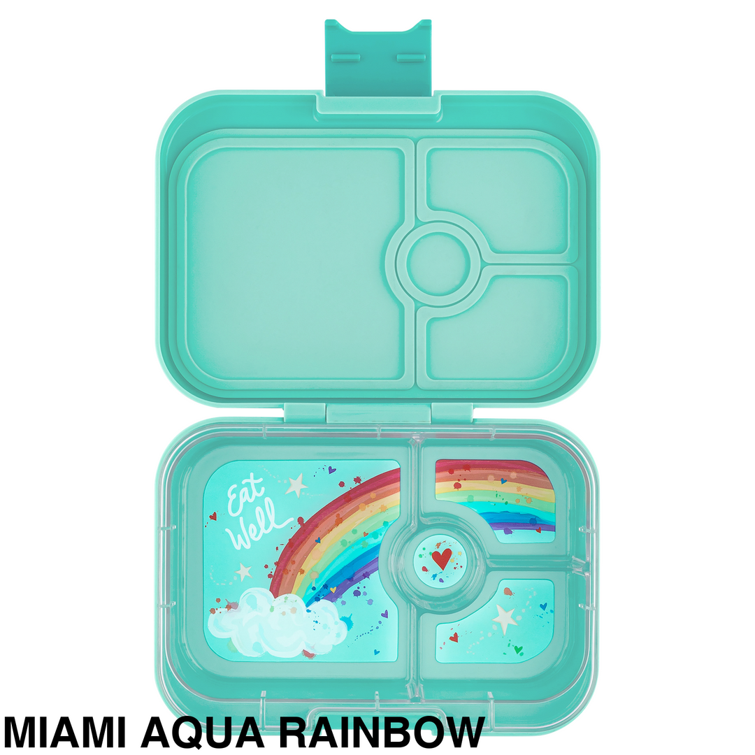 Yumbox Panino 4 Compartment Miami Aqua Rainbow