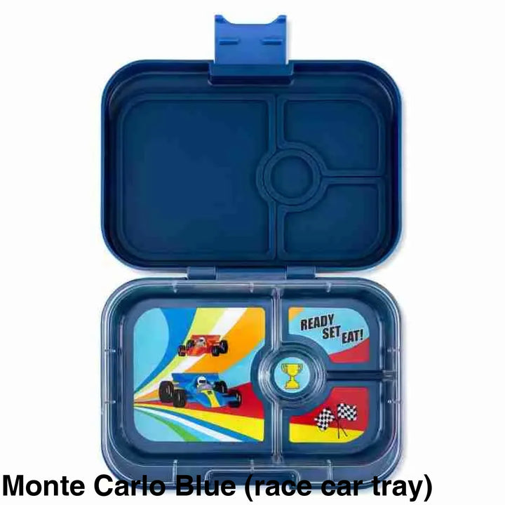 Yumbox Panino 4 Compartment Monte Carlo Blue (Race Car Tray)