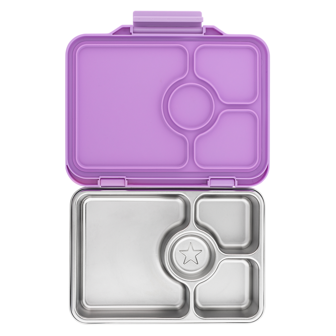 Yumbox Pret Stainless Steel Bennto Box 4 Compartment Lavendar Purple