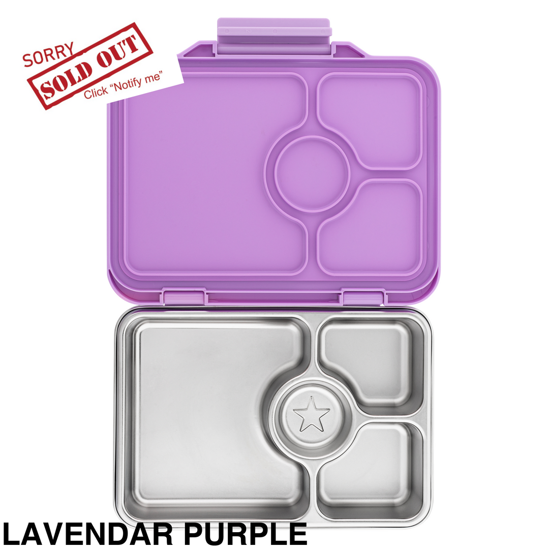 Yumbox Pret Stainless Steel Bennto Box 4 Compartment Lavendar Purple