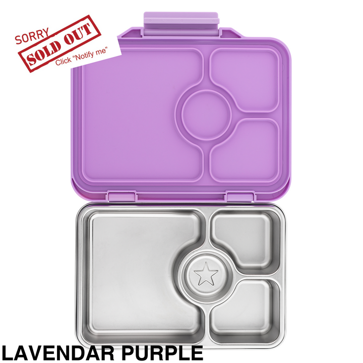 Yumbox Pret Stainless Steel Bennto Box 4 Compartment Lavendar Purple