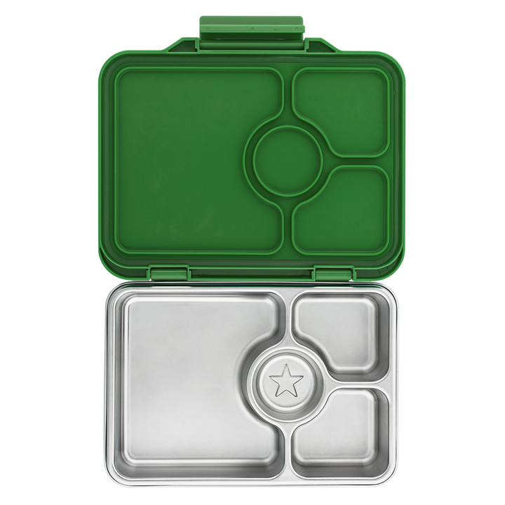 Yumbox Pret Stainless Steel Bennto Box 4 Compartment Pomme Green