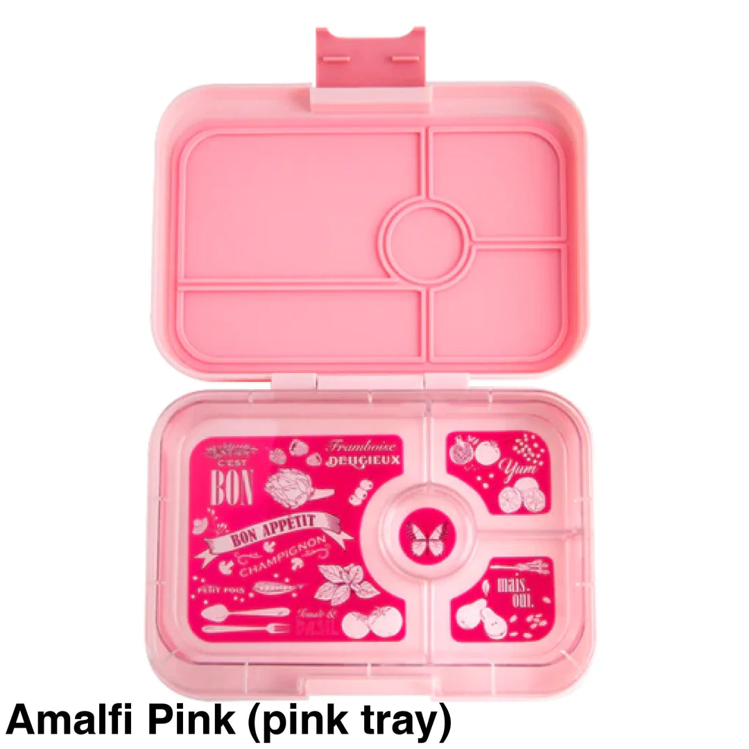 Yumbox Tapas 4 Compartment Amalfi Pink (Pink Tray)