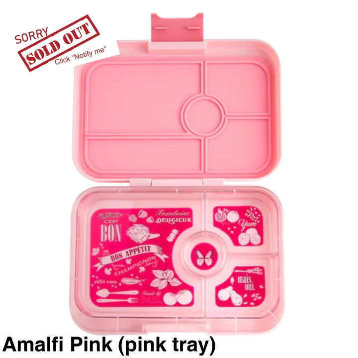 Yumbox Tapas 4 Compartment Amalfi Pink (Pink Tray)