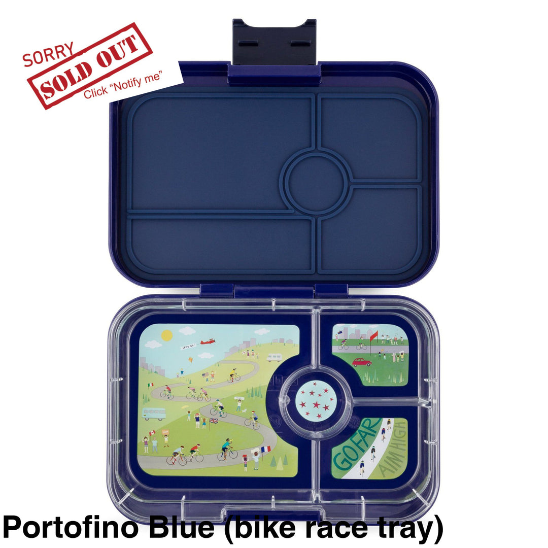Yumbox Tapas 4 Compartment Portofino Blue (Bike Race Tray)