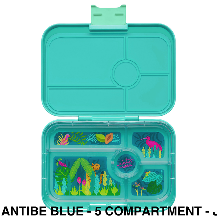 Yumbox Tapas Antibe Blue - 5 Compartment - Jungle Tray