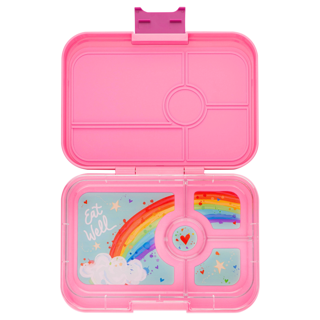 Yumbox Tapas Capri Blue - 4 Compartment - Capri Pink Rainbow