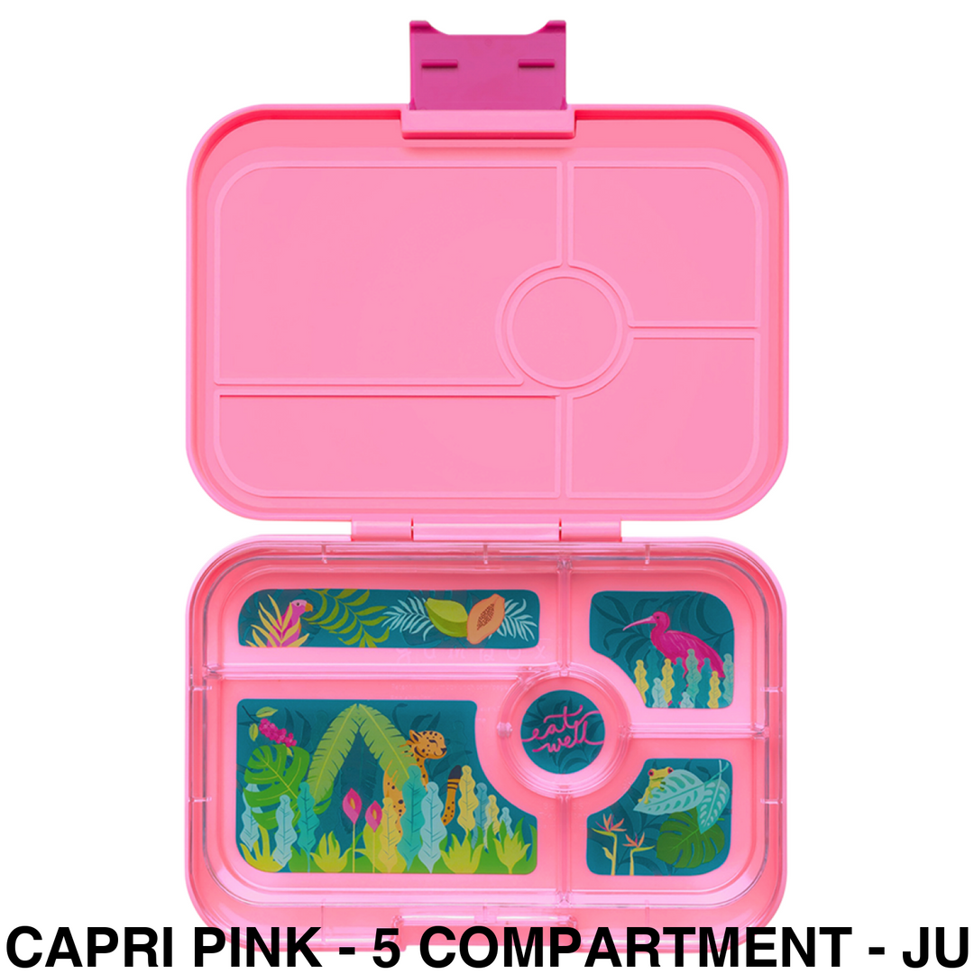 Yumbox Tapas Capri Pink - 5 Compartment - Jungle Tray