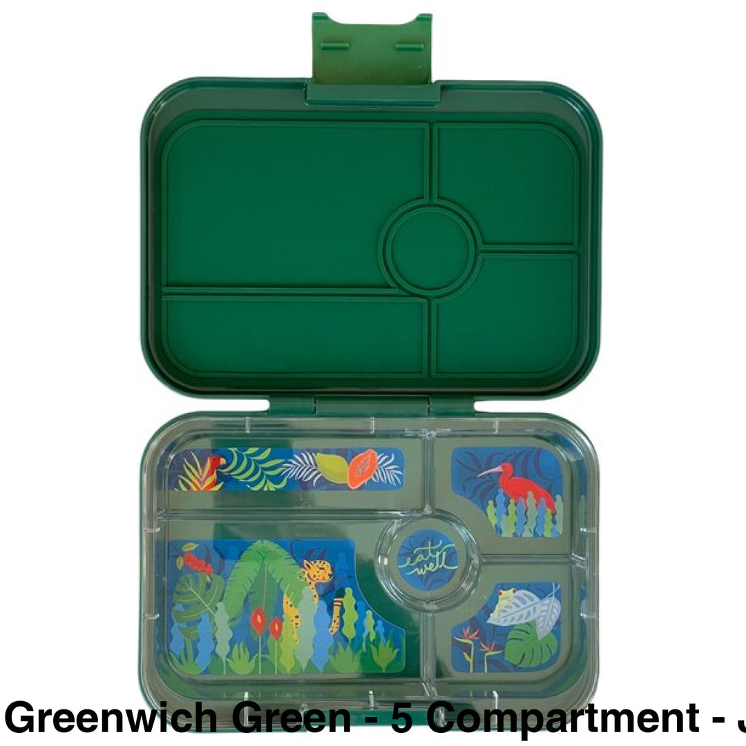 Yumbox Tapas Greenwich Green - 5 Compartment Jungle Tray