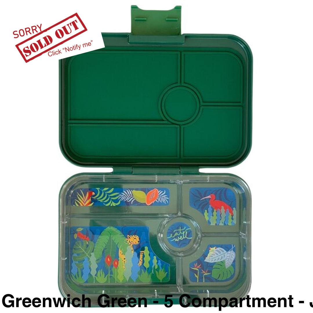 Yumbox Tapas Greenwich Green - 5 Compartment Jungle Tray