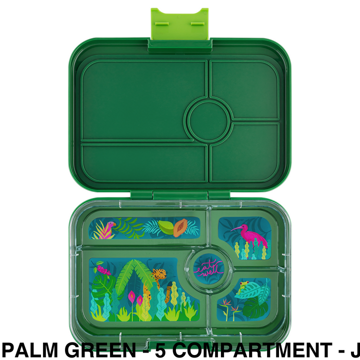 Yumbox Tapas Palm Green - 5 Compartment - Jungle Tray