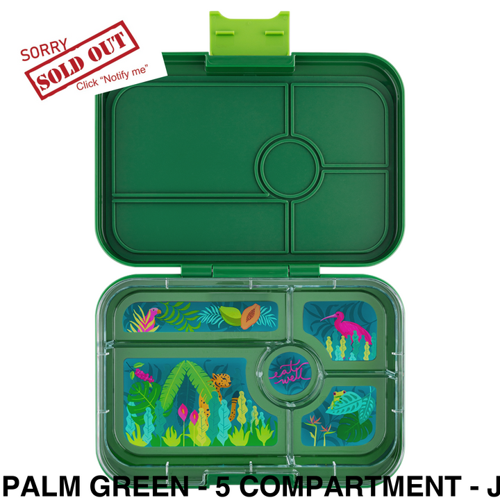 Yumbox Tapas Palm Green - 5 Compartment - Jungle Tray