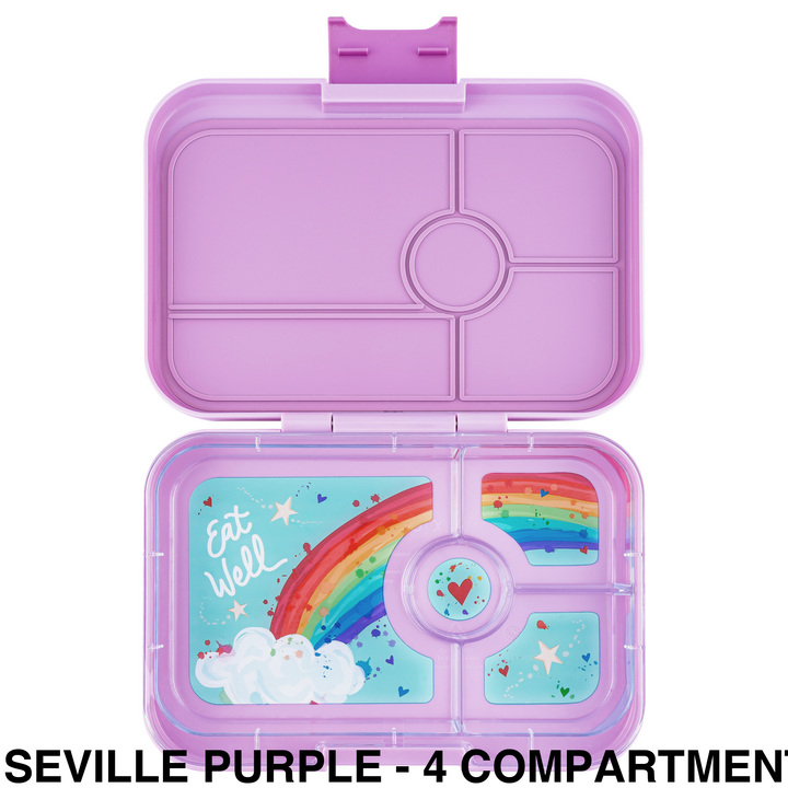 Yumbox Tapas Seville Purple - 4 Compartment - Rainbow Tray