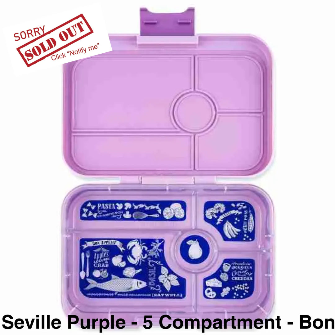 Yumbox Tapas Seville Purple - 5 Compartment Bon Appetit Tray