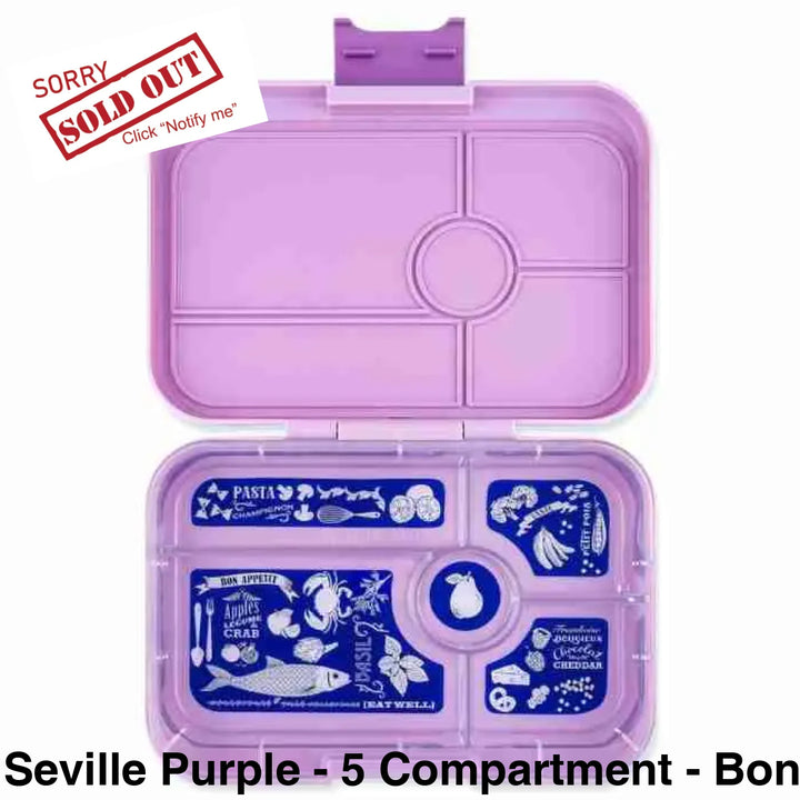 Yumbox Tapas Seville Purple - 5 Compartment Bon Appetit Tray