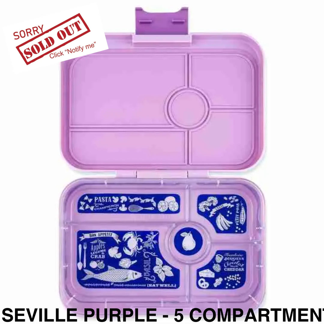 Yumbox Tapas Seville Purple - 5 Compartment Bon Appetit Tray