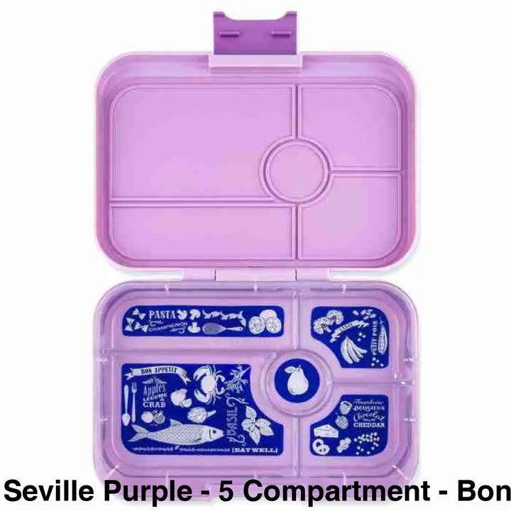 Yumbox Tapas Seville Purple - 5 Compartment Bon Appetit Tray