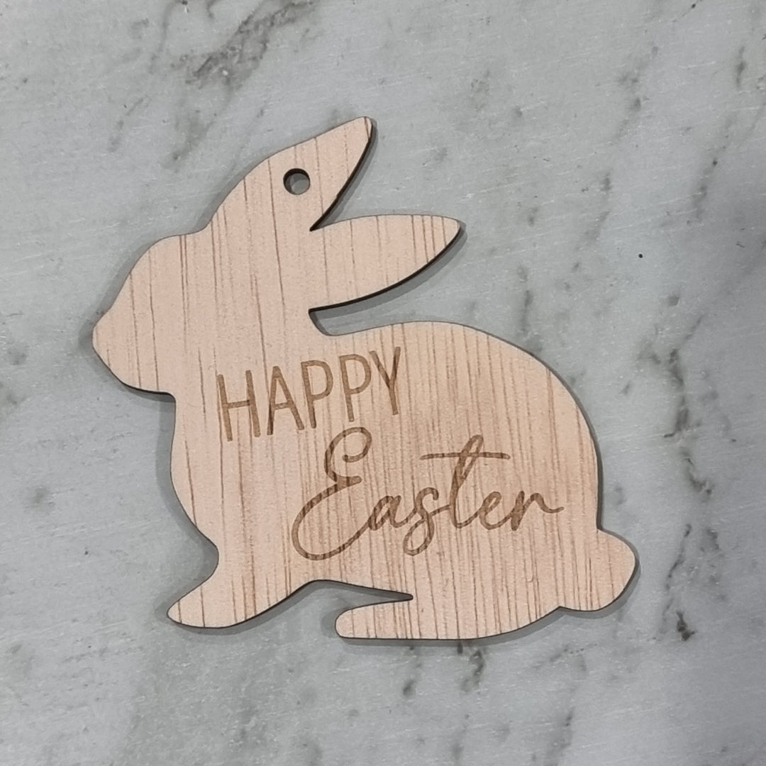 Happy Easter Wooden Tag